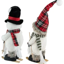 Winter Skiing Snowmen Christmas Figures - 15