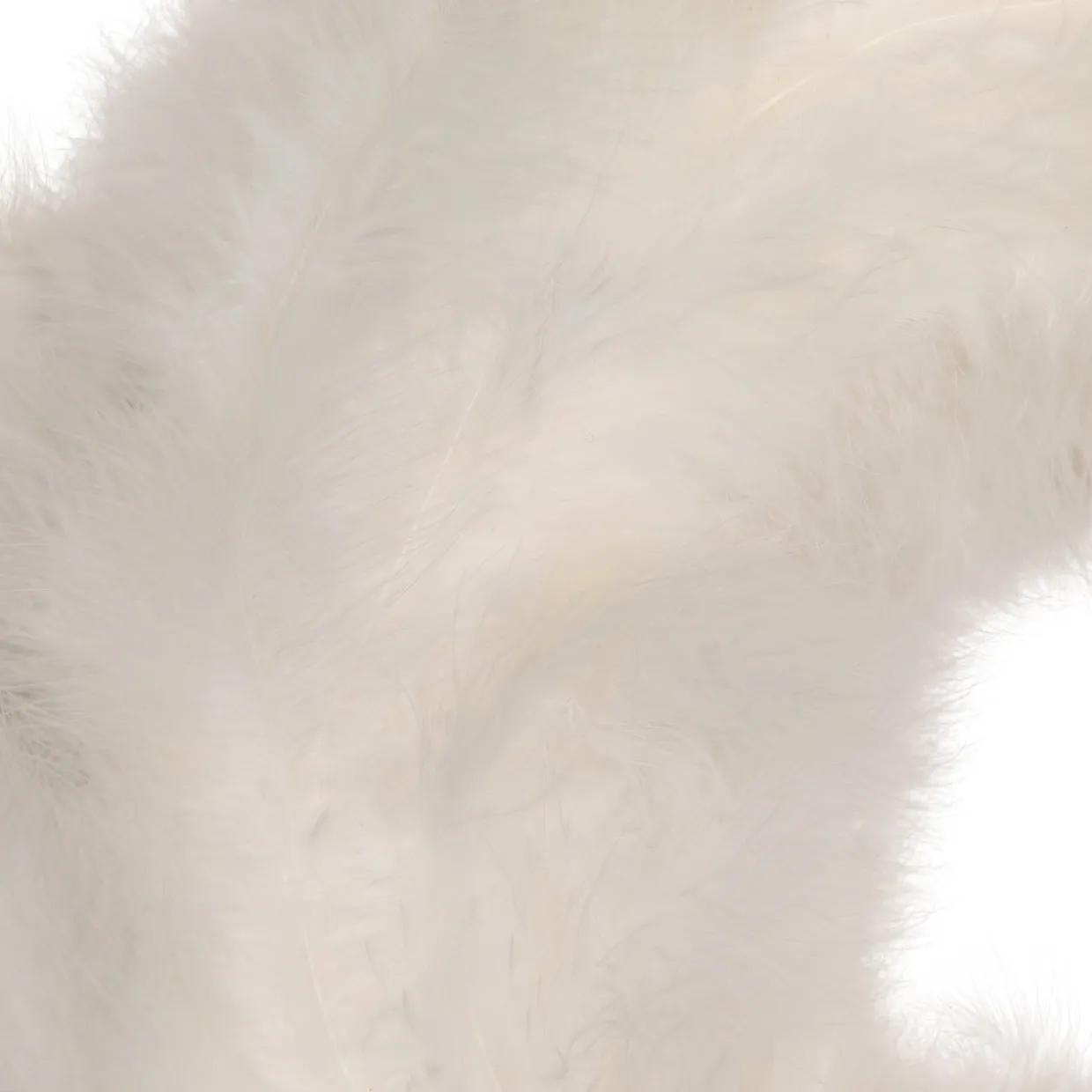 Wispy Feather Christmas Wreath - 14.5" - Unlit - Winter White