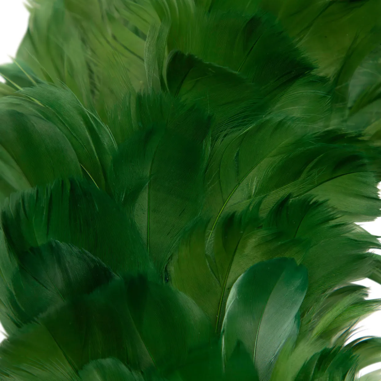 Wispy Feather Christmas Wreath - 14.5" - Unlit - Green