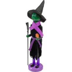 Witch Jack-O-Lantern Halloween Nutcracker with Broom - 14