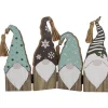 Wooden Gnomes Hinged Christmas Decoration - 10.75"