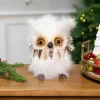 Woodland Feathery Owl Christmas Tabletop Figure - 7"