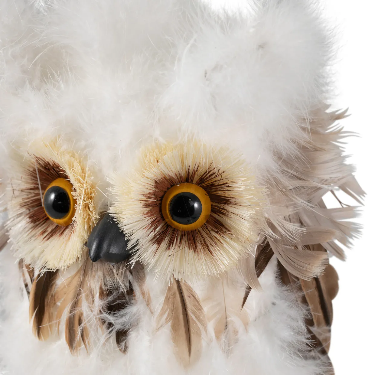 Woodland Feathery Owl Christmas Tabletop Figure - 7"