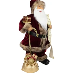 Woodland Standing Santa Claus Christmas Figure with Name List - 24