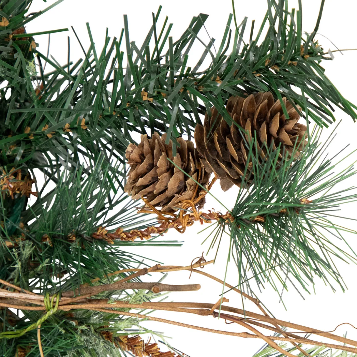 Yorkville Pine, Twig and Pinecone Artificial Christmas Garland - 9' x 12" - Unlit
