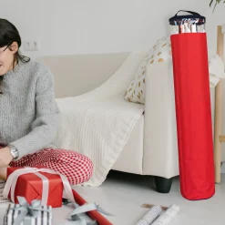 Zip Up Christmas Gift Wrap Storage Tube Bag - 40